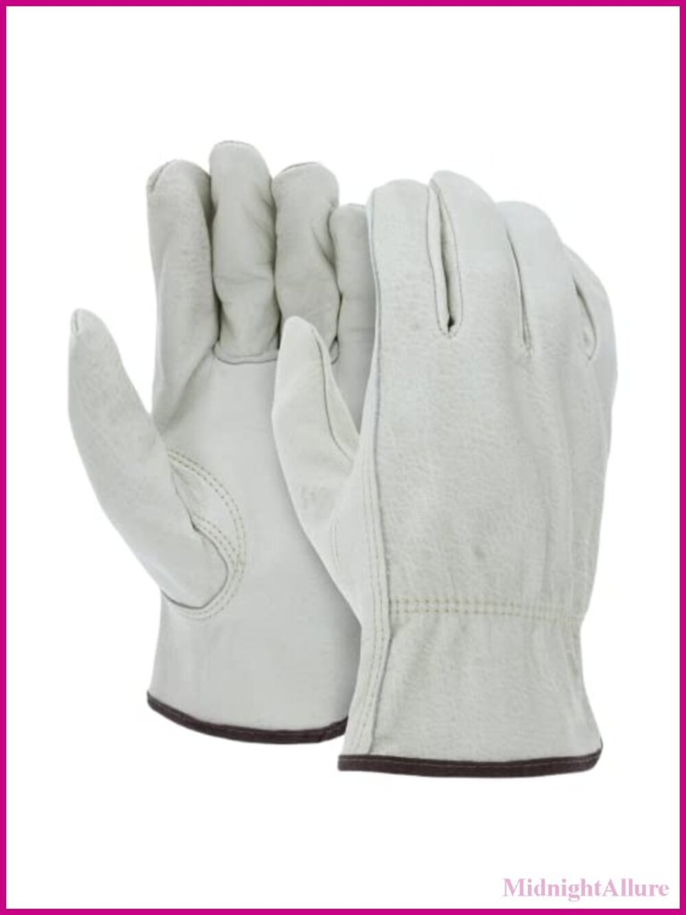 Heavy Duty Cowhide Leather Driver Work Gloves Truck Driving